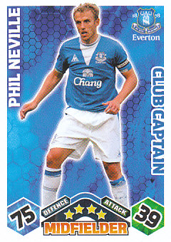 Phil Neville Everton 2009/10 Topps Match Attax Club Captain #EX96